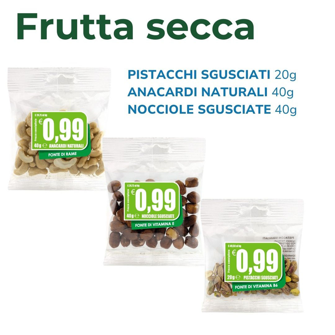 Frutta secca, pistacchi sgusciati, anacardi naturali, nocciole sgusciate di Eurocompany distribuite da Dia Srl Food Logistic Company